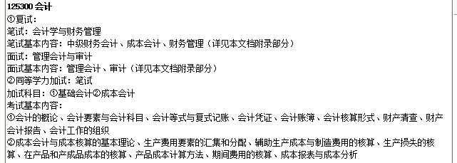 2020MPAcc復(fù)試科目