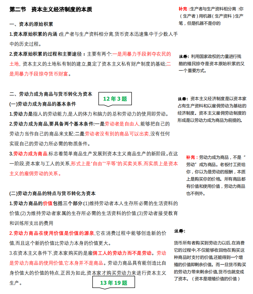 2021考研政治:馬克思主義基本原理概論必背考點(diǎn)(VI)