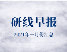【2021年研線早報(bào)·一月份匯總】